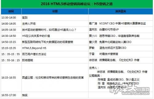 完整议程 2016HTML5移动生态大会即将开幕
