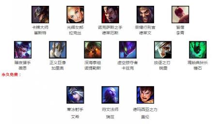 LOL4月21日周免英雄介绍 本周免费英雄有哪些