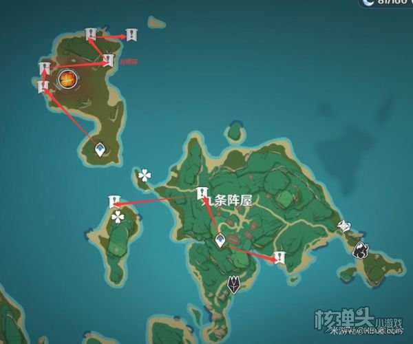 原神稻妻圣遗物调查点高效探索路线分享