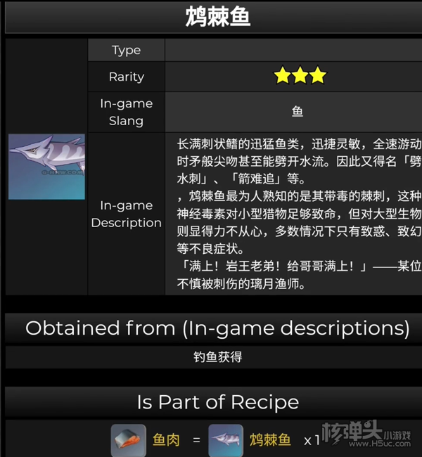 原神2.1版本棘鱼有哪些 2.版本1棘鱼图鉴汇总