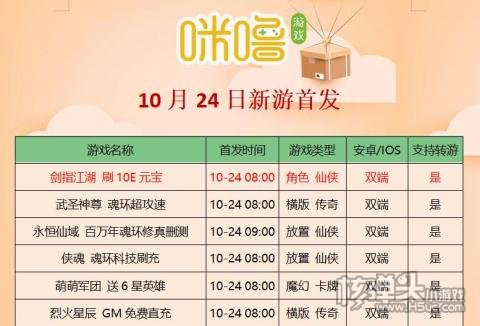 咪噜手游平台10.24新游推荐:剑指江湖武圣神尊上线