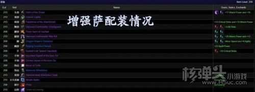 魔兽WLK各职业“氪金”程度分析 增强萨秒伤登顶测试服