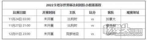 2022卡塔尔世界杯之比利时队球员身价及赛程介绍