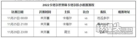 2022卡塔尔世界杯之卡塔尔队球员身价及赛程介绍