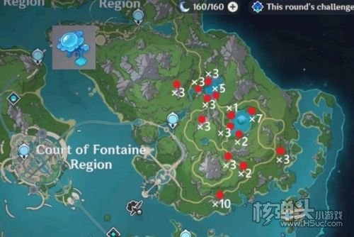 《原神》芙宁娜突破材料湖光铃兰采集路线图